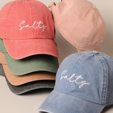 Salty Baseball Hat Embroidered