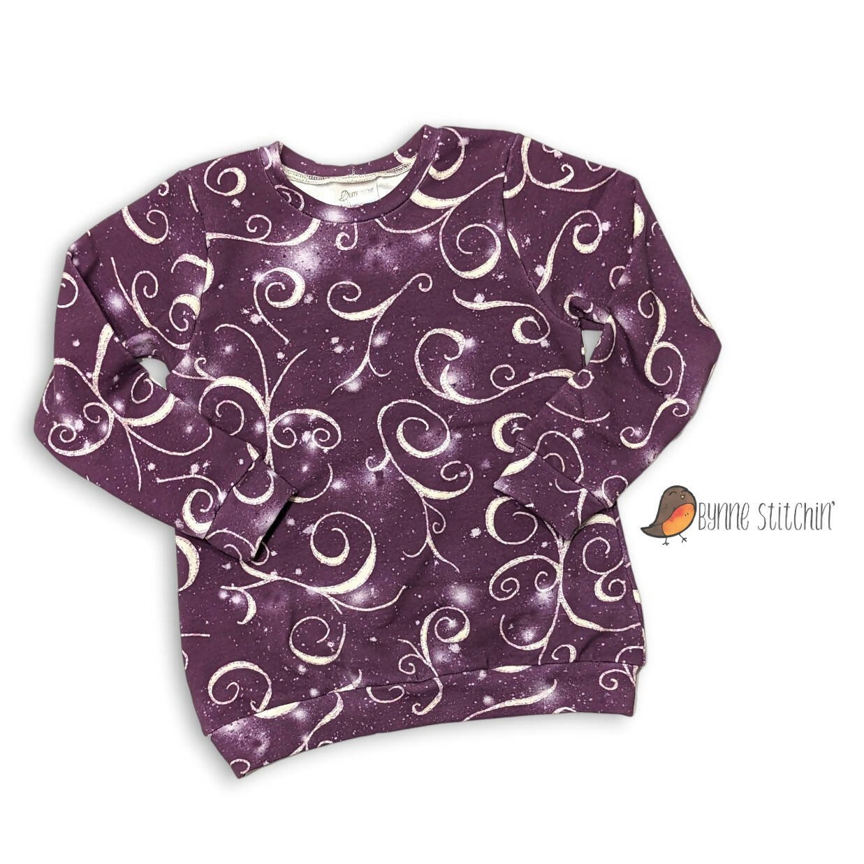 Purple Holiday Swirls child crew